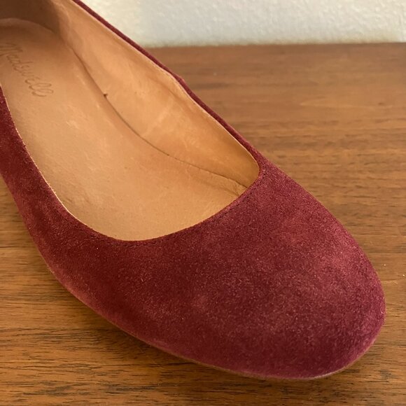 Madewell Low-Heel Pump in Suede Us Size 6.5 Dark Merlot - Picture 4 of 5